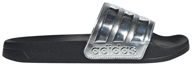 Adidas Adilette Shower Slide Silver Metallic