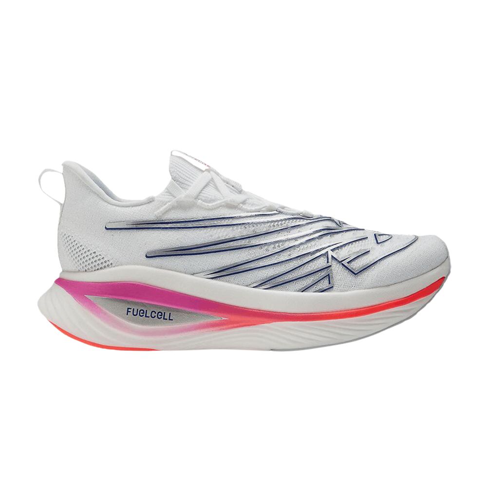 Pre-owned New Balance Wmns Fuelcell Supercomp Elite V3 Wide 'white Blue Magenta' | Women's Size 6.5