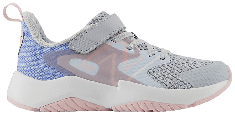 New Balance Rave Run v2 Bungee Lace Top Strap Big Kid Wide Bright Sky Rose Sugar