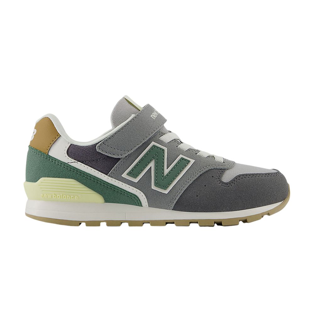 Pre-owned New Balance 996 Hook & Loop Little Kid Wide 'black Cement New Spruce' | Grey | Kid's Size 3 In Gray