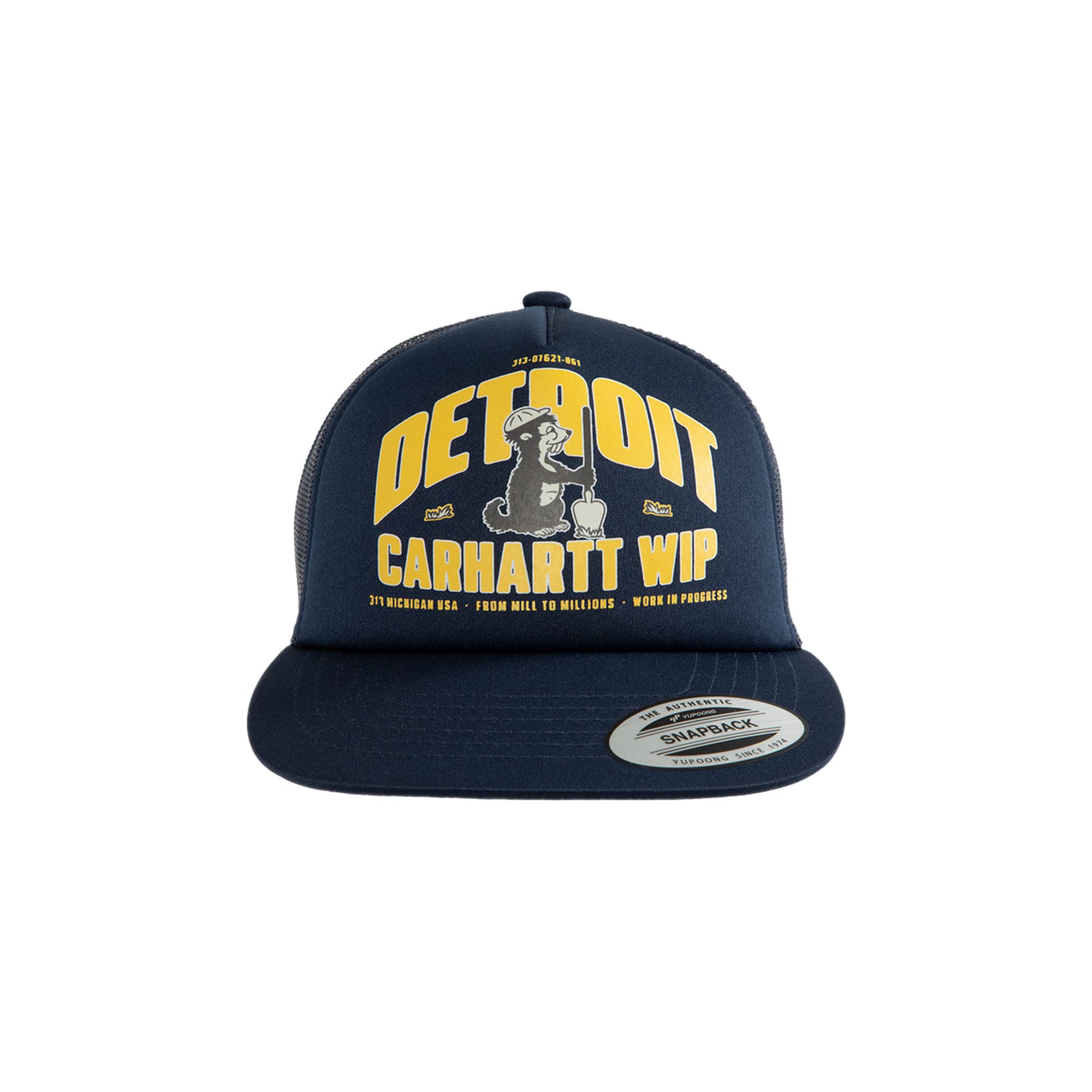 Pre-owned Carhartt Wip Underground Trucker Cap 'blue' | Men's Size Onesize