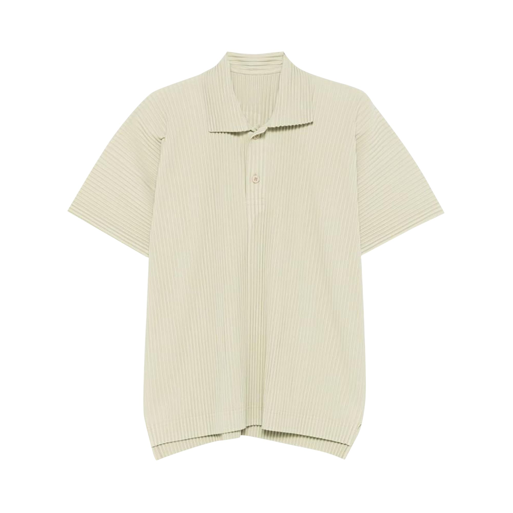 Pre-owned Issey Miyake Mc May Polo 'dry Grass Green' | Men's Size 3