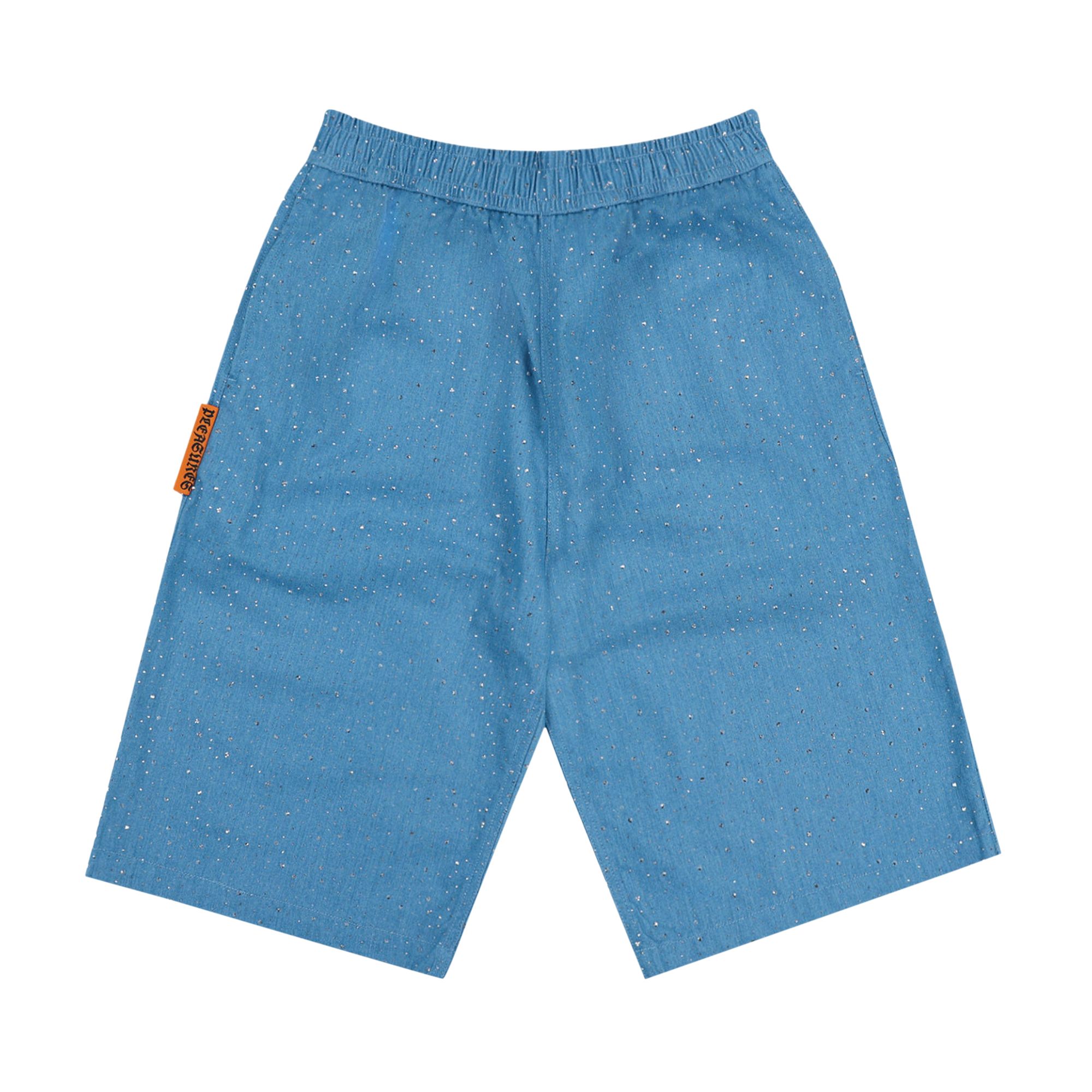 Pre-owned Pleasures Glitter Baggy Denim Shorts 'light Indigo' | Blue | Men's Size S