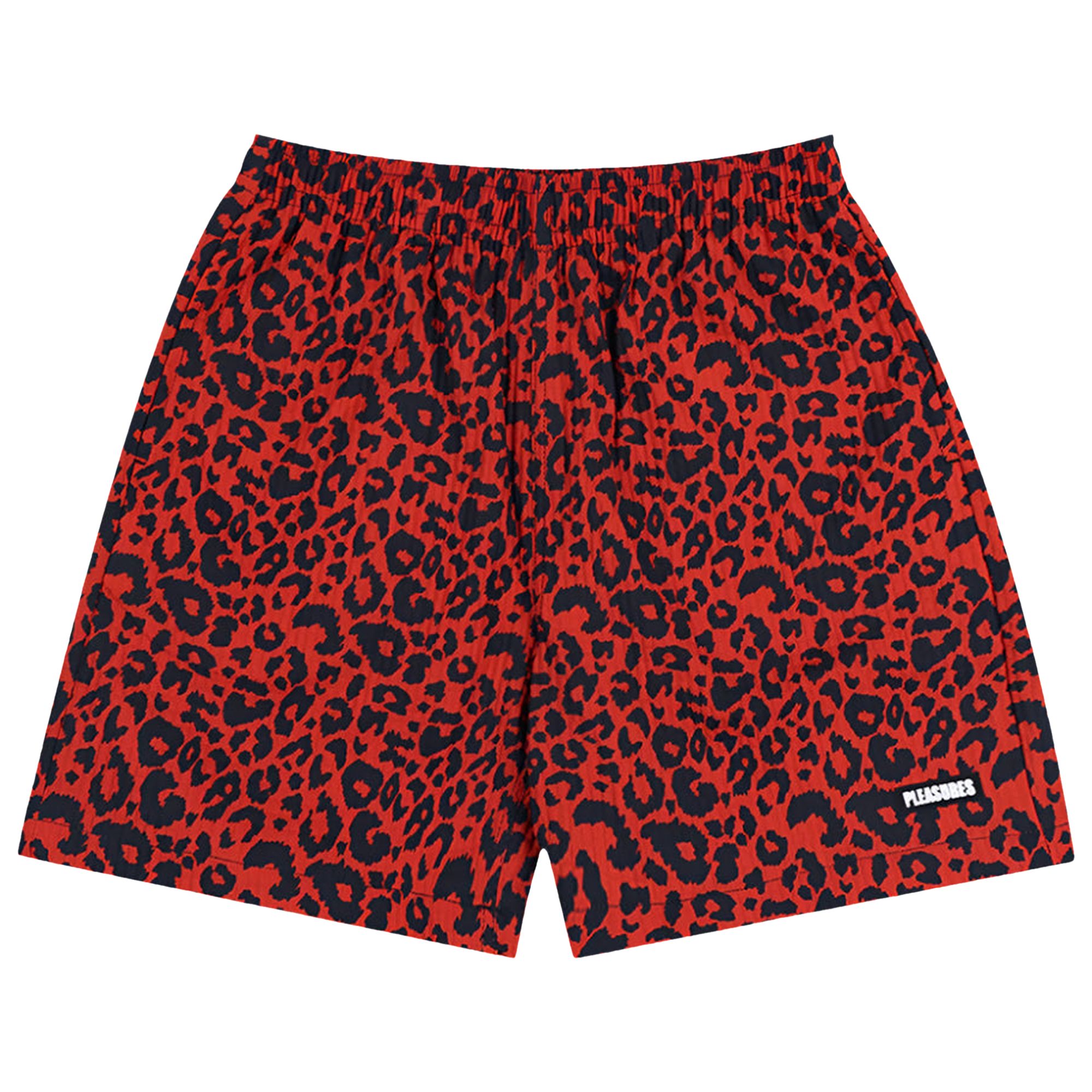 Pre-owned Pleasures Leopard Active Shorts 'red' | Men's Size S