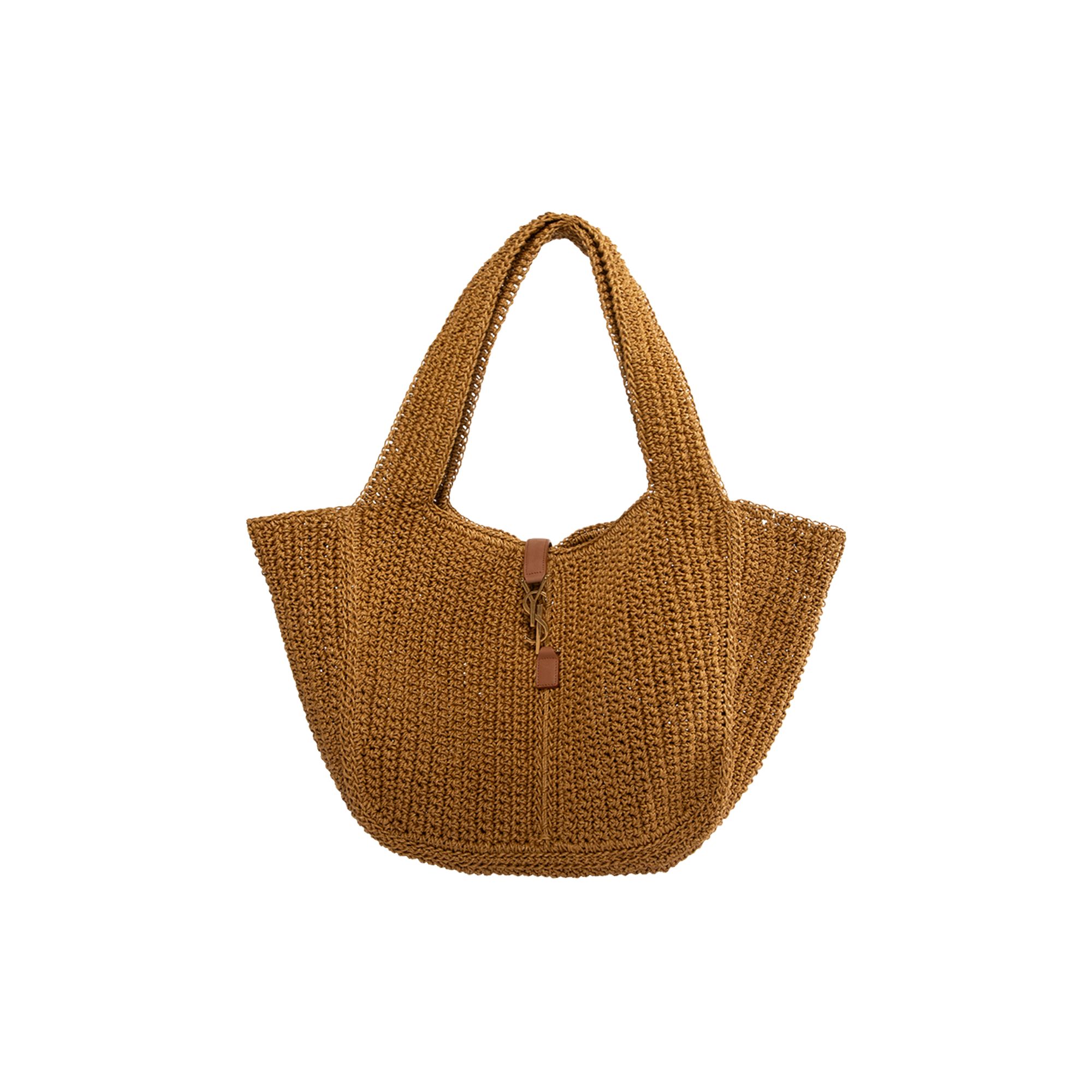 Pre-owned Saint Laurent Le 5 À 7 Bea Tote Bag 'natural Brown' | Women's Size Onesize