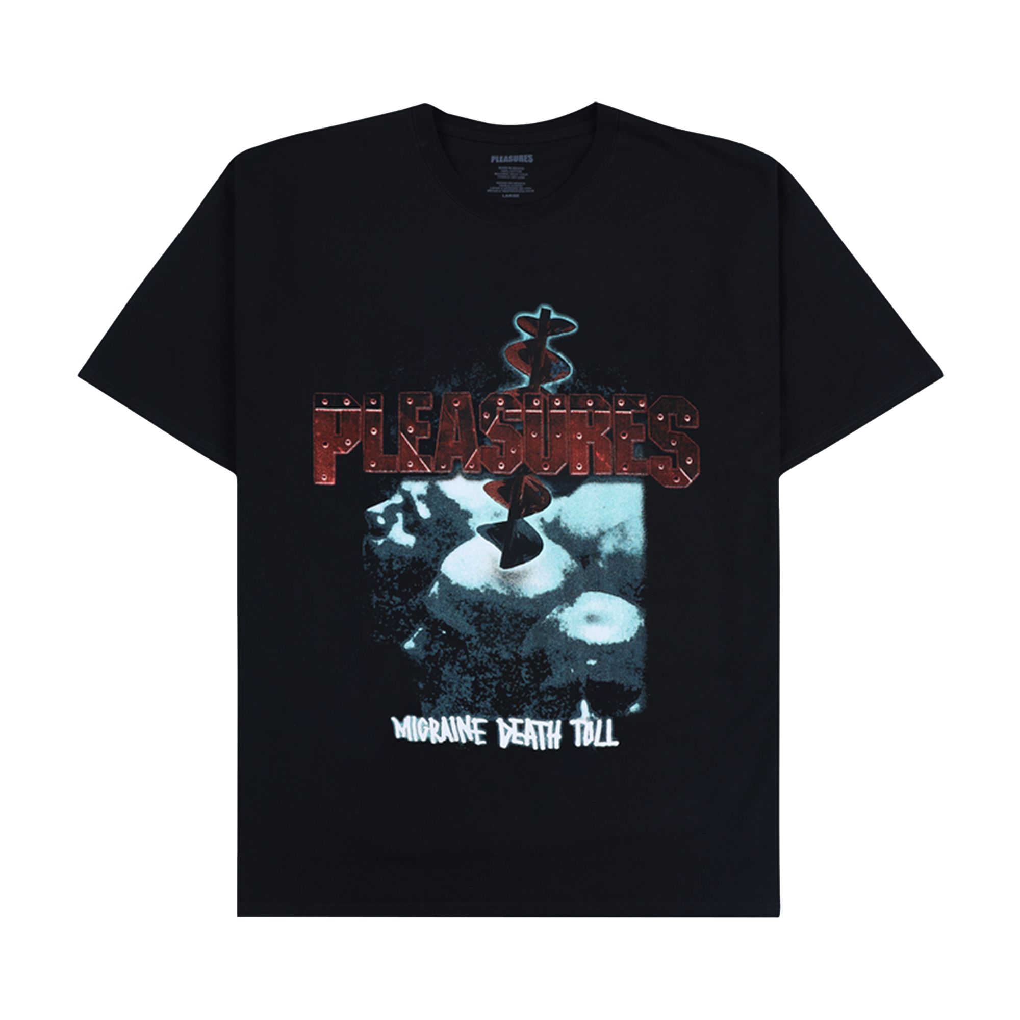 Pre-owned Pleasures Migraine T-shirt 'black' | Men's Size S