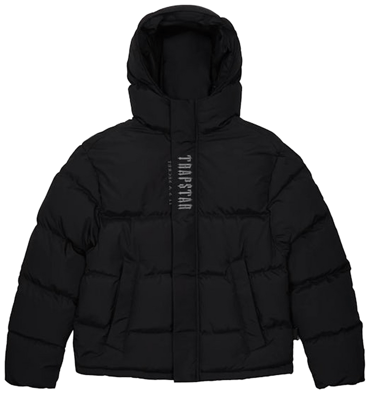 【Trapstar London】スクリプト パーカー 2.0 ブラック グレー DHgate.com:Trapstar London Decoded Hooded Puffer 2.0