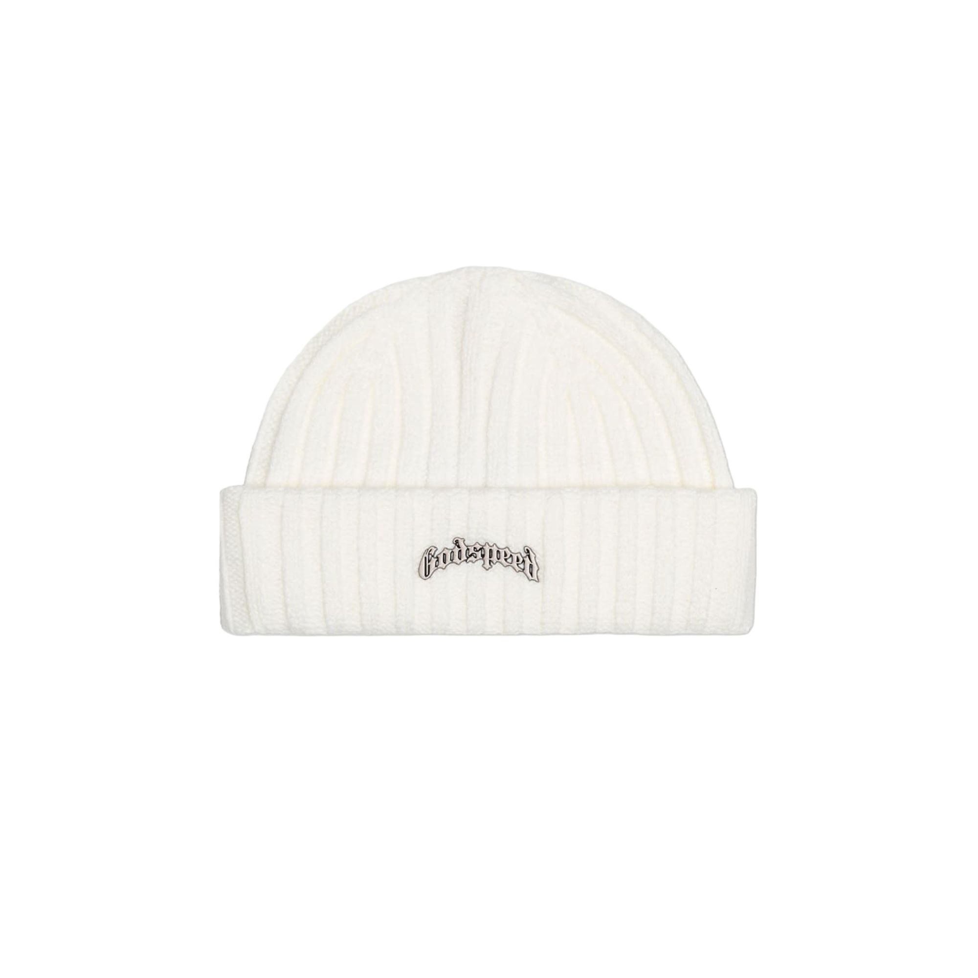Pre-owned Godspeed Og Logo Emblem Beanie 'aspen Snow' | White | Men's Size Onesize