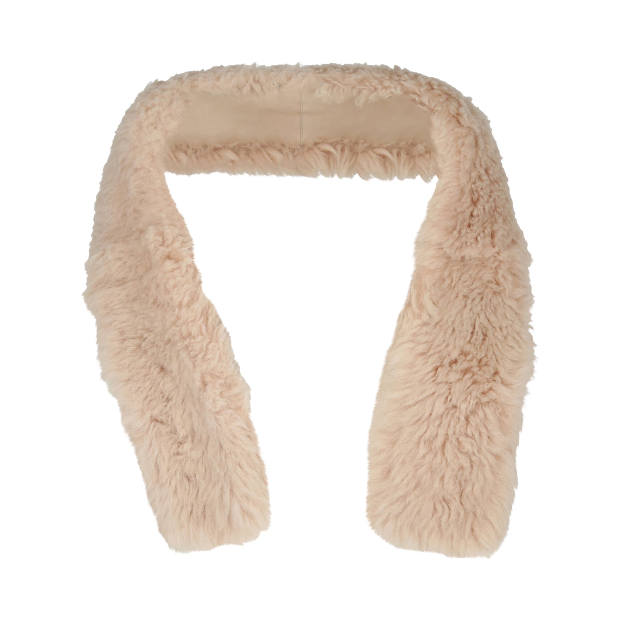 Pre-owned Bottega Veneta Lamb Fur Shawl 'blondie' | Cream | Women's Size Onesize