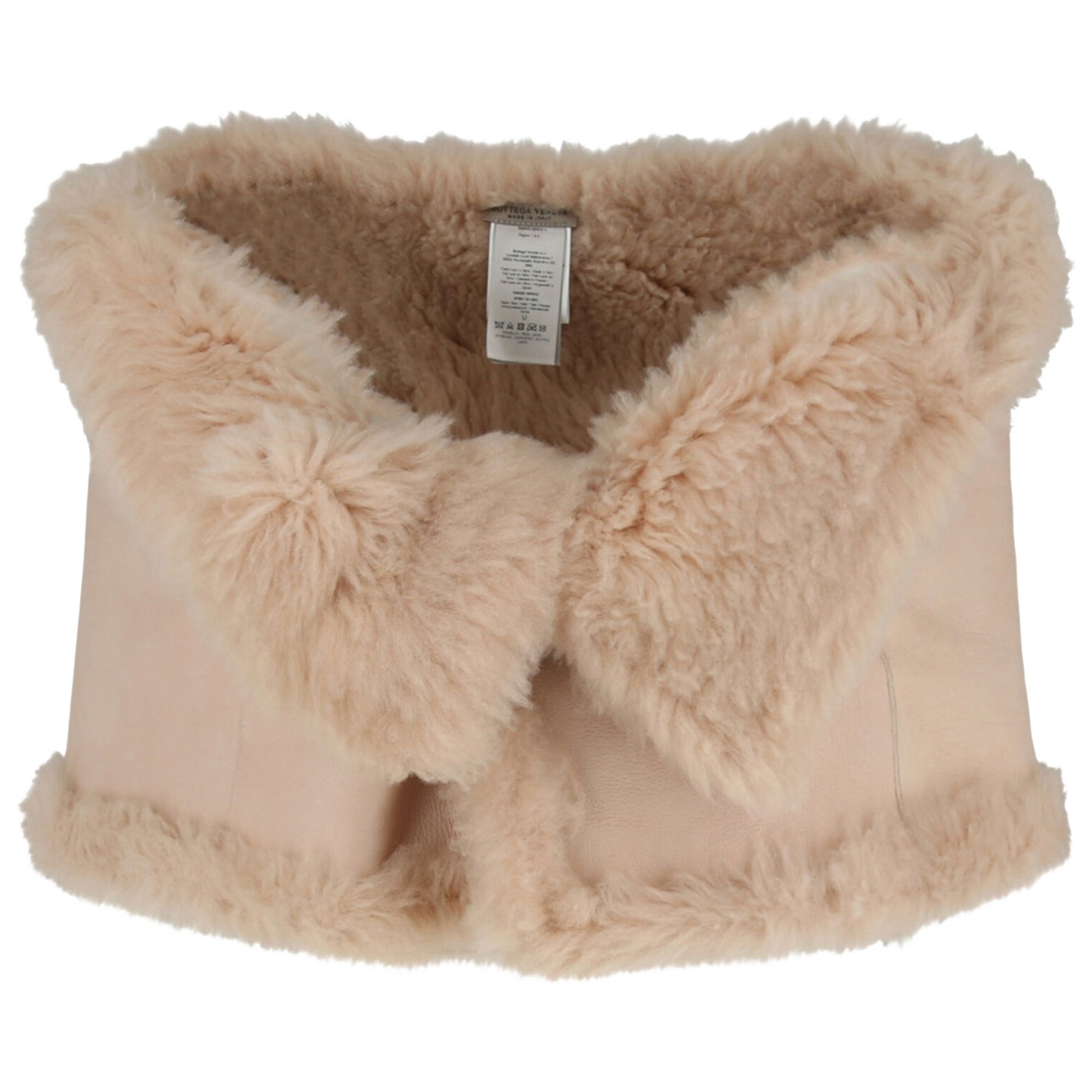 Pre-owned Bottega Veneta Fur Wrap 'blondie' | Cream | Women's Size Onesize