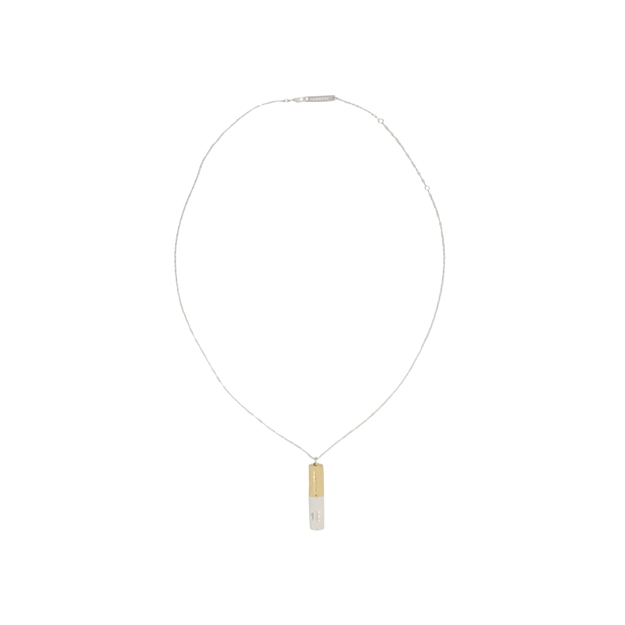 Pre-owned Ambush Battery Charm Necklace 'silver' | Men's Size Onesize