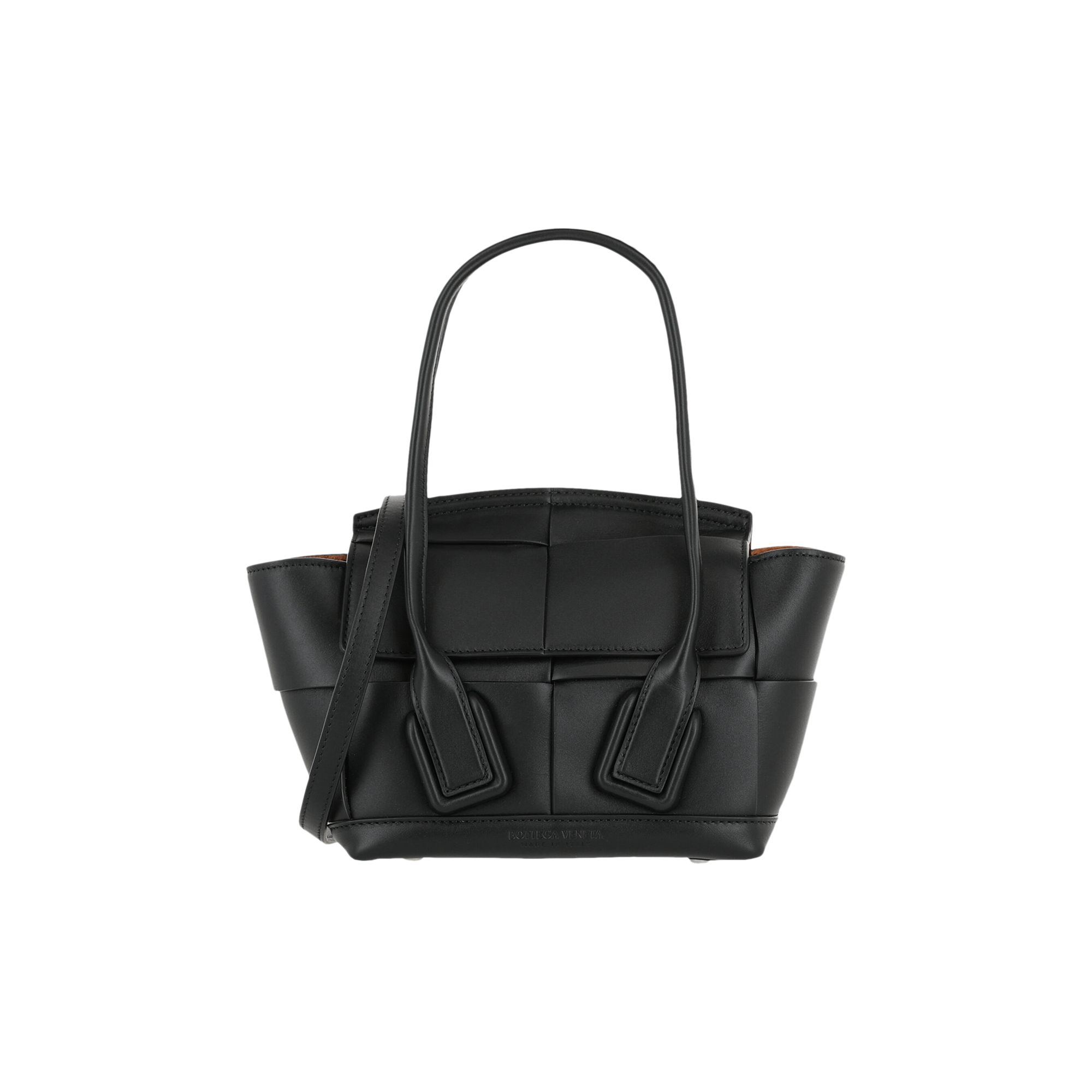 Pre-owned Bottega Veneta Arco 33 Mini Grainy Leather Top Handle Bag 'black/silver' | Women's Size Onesize