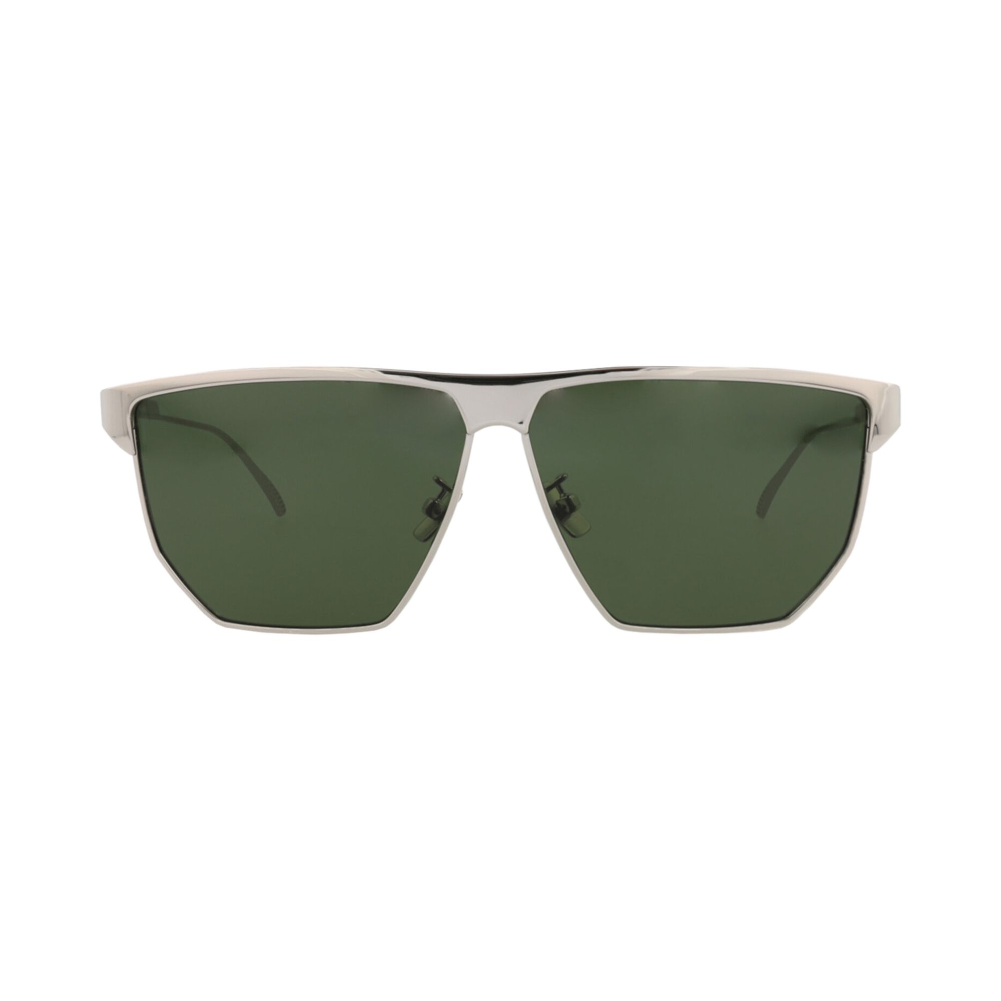 Pre-owned Bottega Veneta Square Sunglasses 'silver/green' | Men's Size Onesize