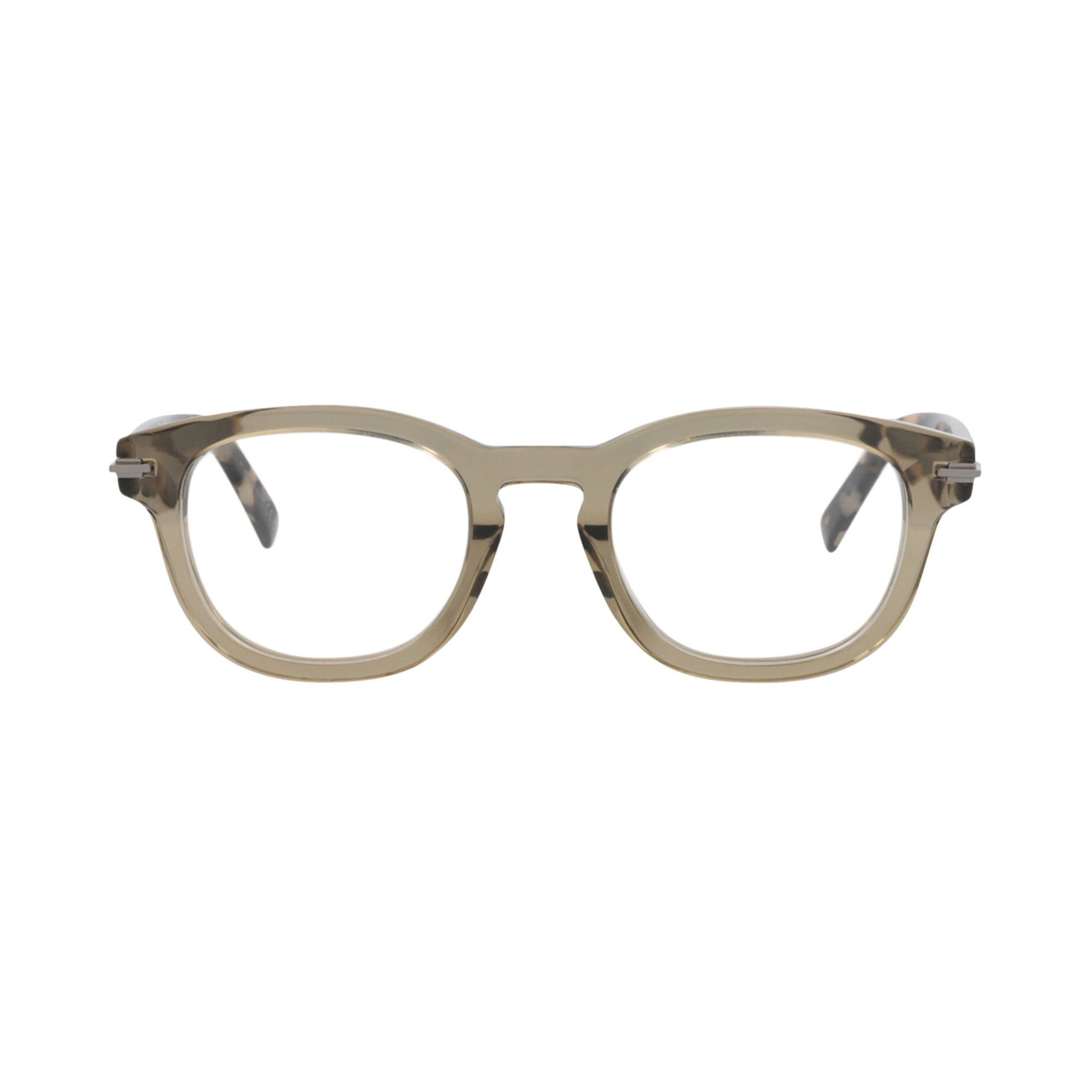 Pre-owned Dior Round Optical Glasses 'beige/black/transparent' | Tan | Men's Size Onesize