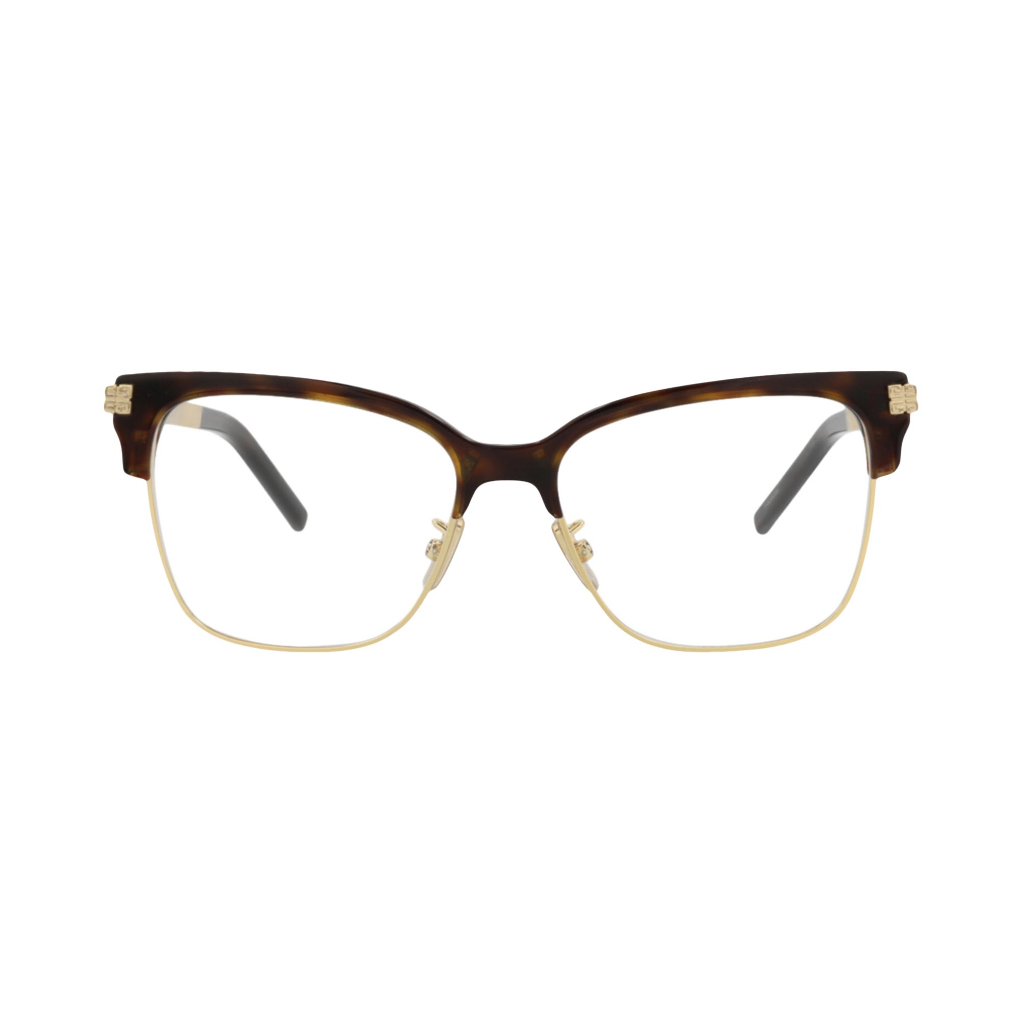 Pre-owned Givenchy Cat Eye Optical Glasses 'havana/gold/transparent' | Brown | Women's Size Onesize