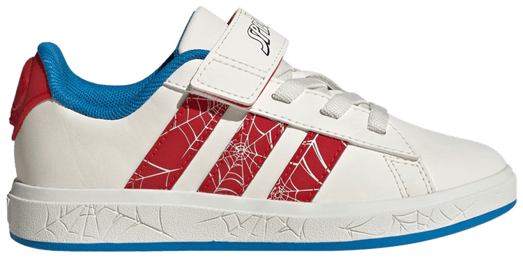 Marvel x adidas Grand Court K Spider Man   Red Web Stripes