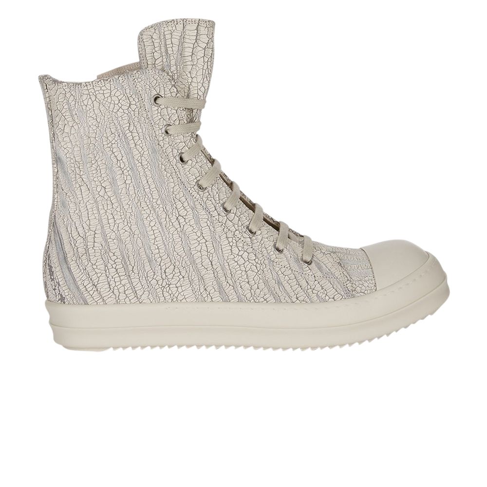 Pre-owned Rick Owens Wmns Drkshdw Hollywood High 'milk Megacrust Denim' | White | Women's Size 37