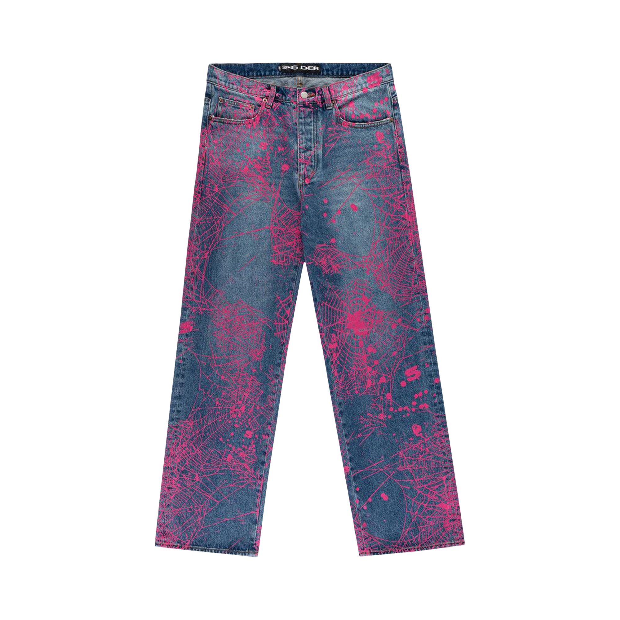 Pre-owned Sp5der V2 Web Denim 'indigo' | Blue | Men's Size 34