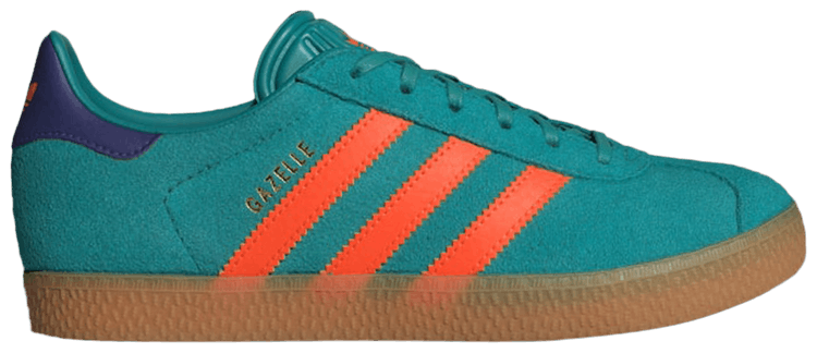 adidas Gazelle J Pure Teal Impact Orange