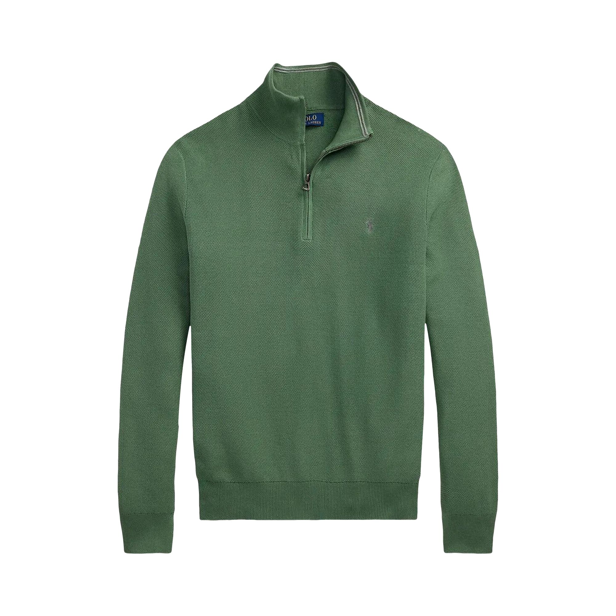 Pre-owned Polo Ralph Lauren Long-sleeve 1/2 Zip Sweater 'fatigue' | Tan | Men's Size L