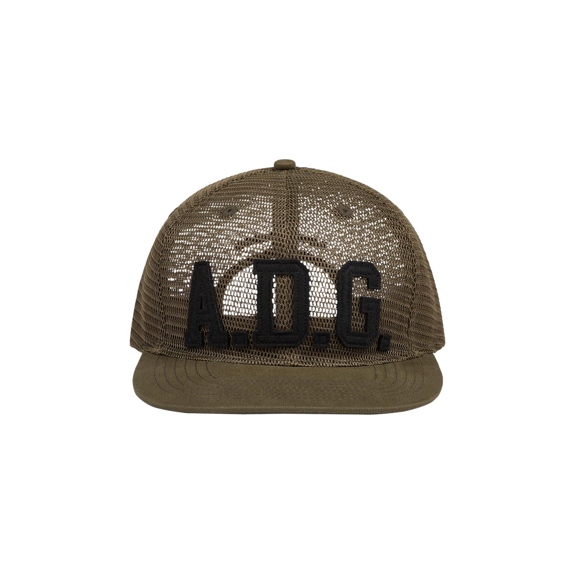 Pre-owned Denim Tears Adg Mesh Cap 'olive' | Green | Men's Size Onesize