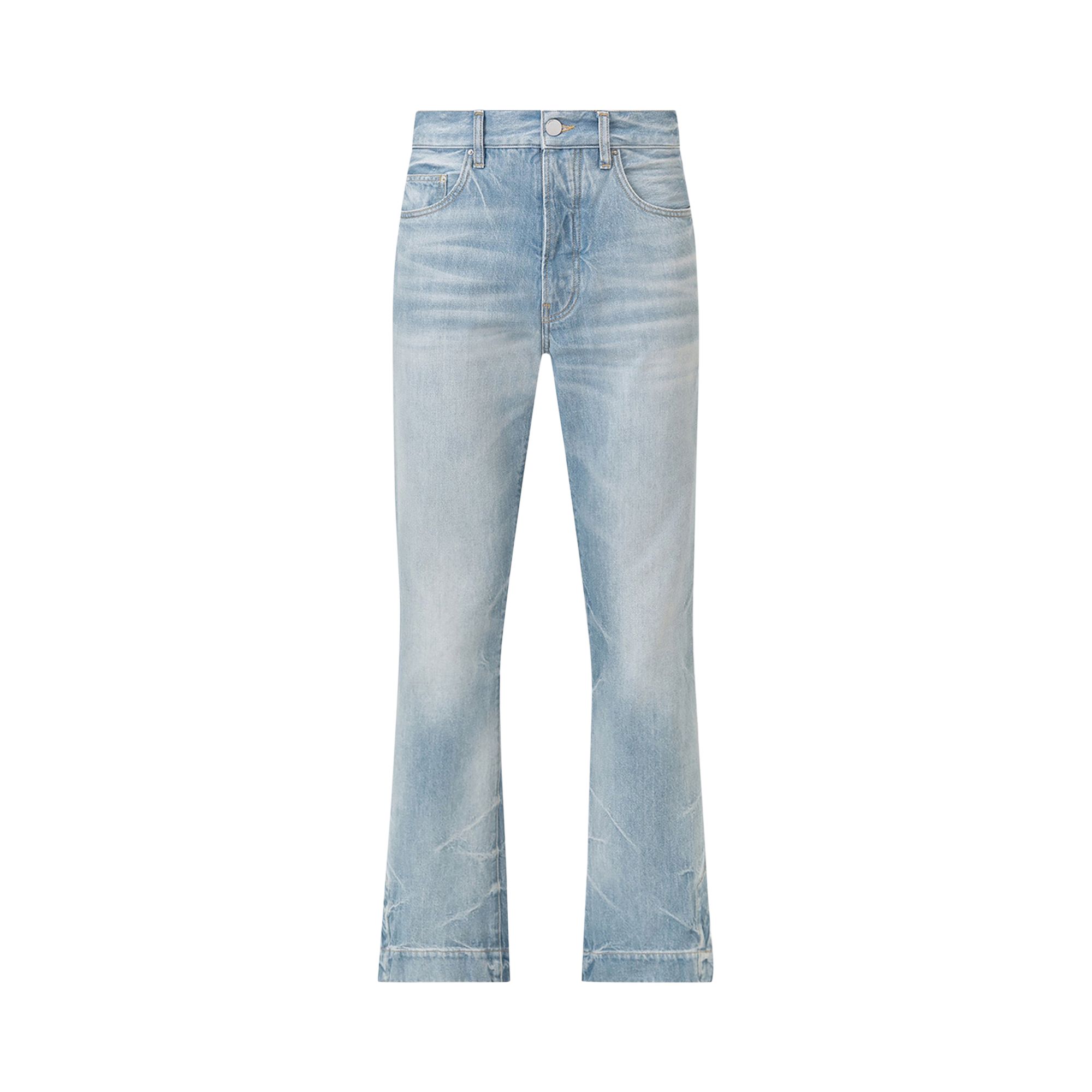 Pre-owned Amiri Straight Flare Jean 'fadded Indigo' | Blue | Men's Size 31