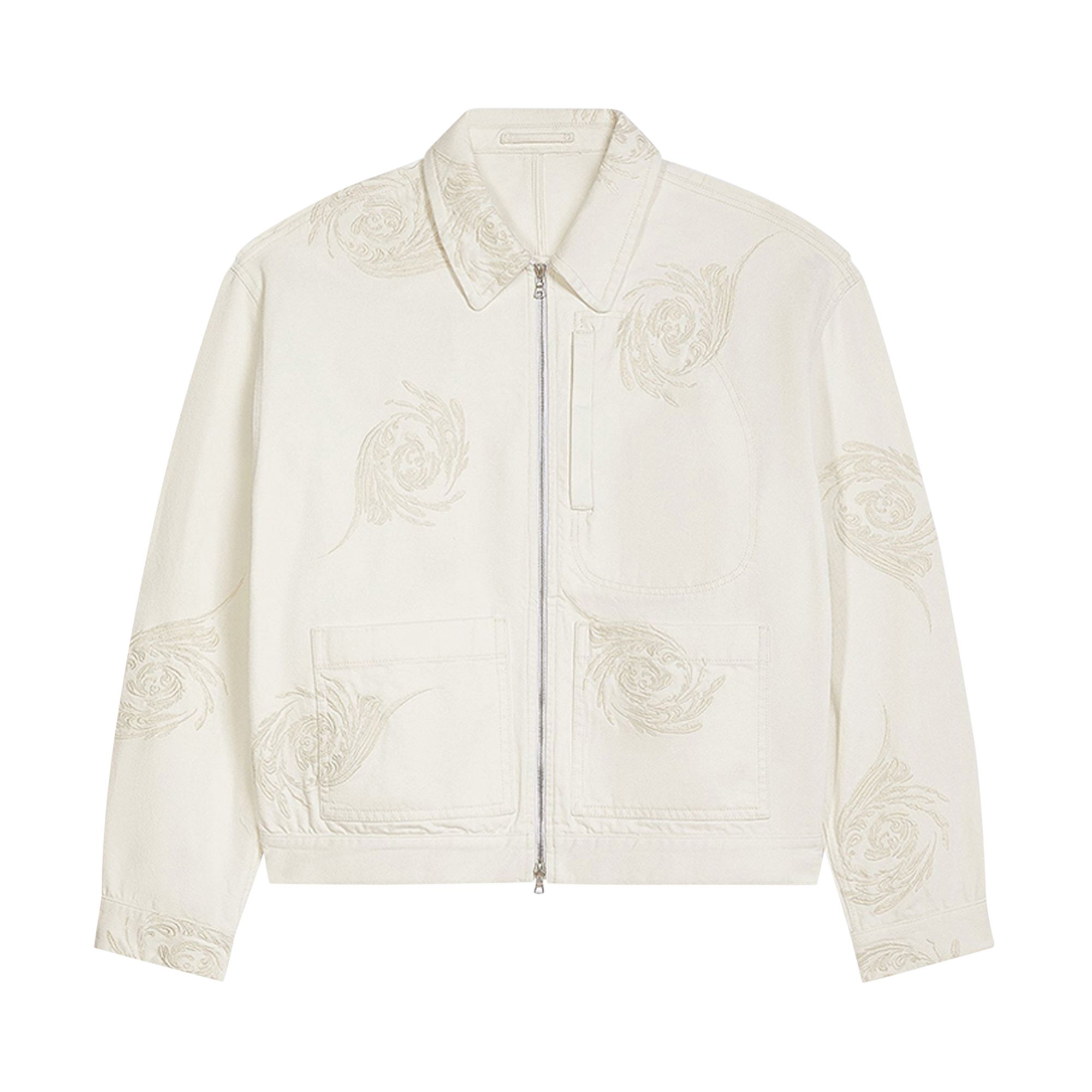 Pre-owned Dries Van Noten Denim Jacket 'off White' | Men's Size M
