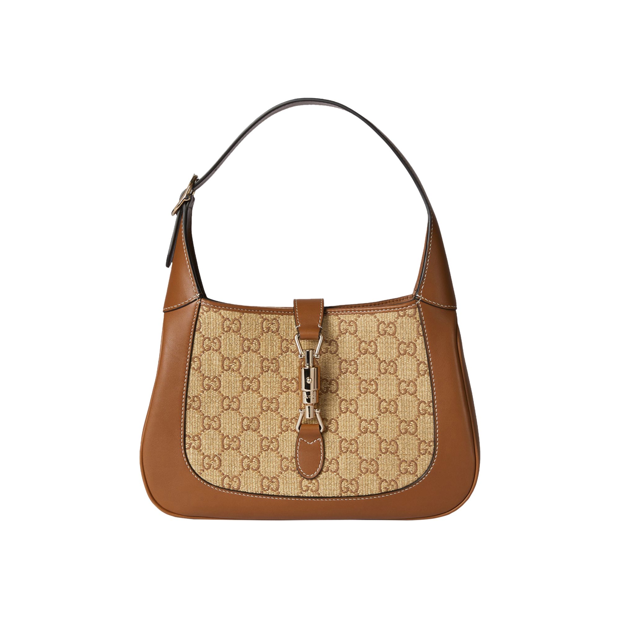 Pre-owned Gucci Jackie 1961 Medium Bag 'beige' | Tan | Women's Size Onesize In Brown