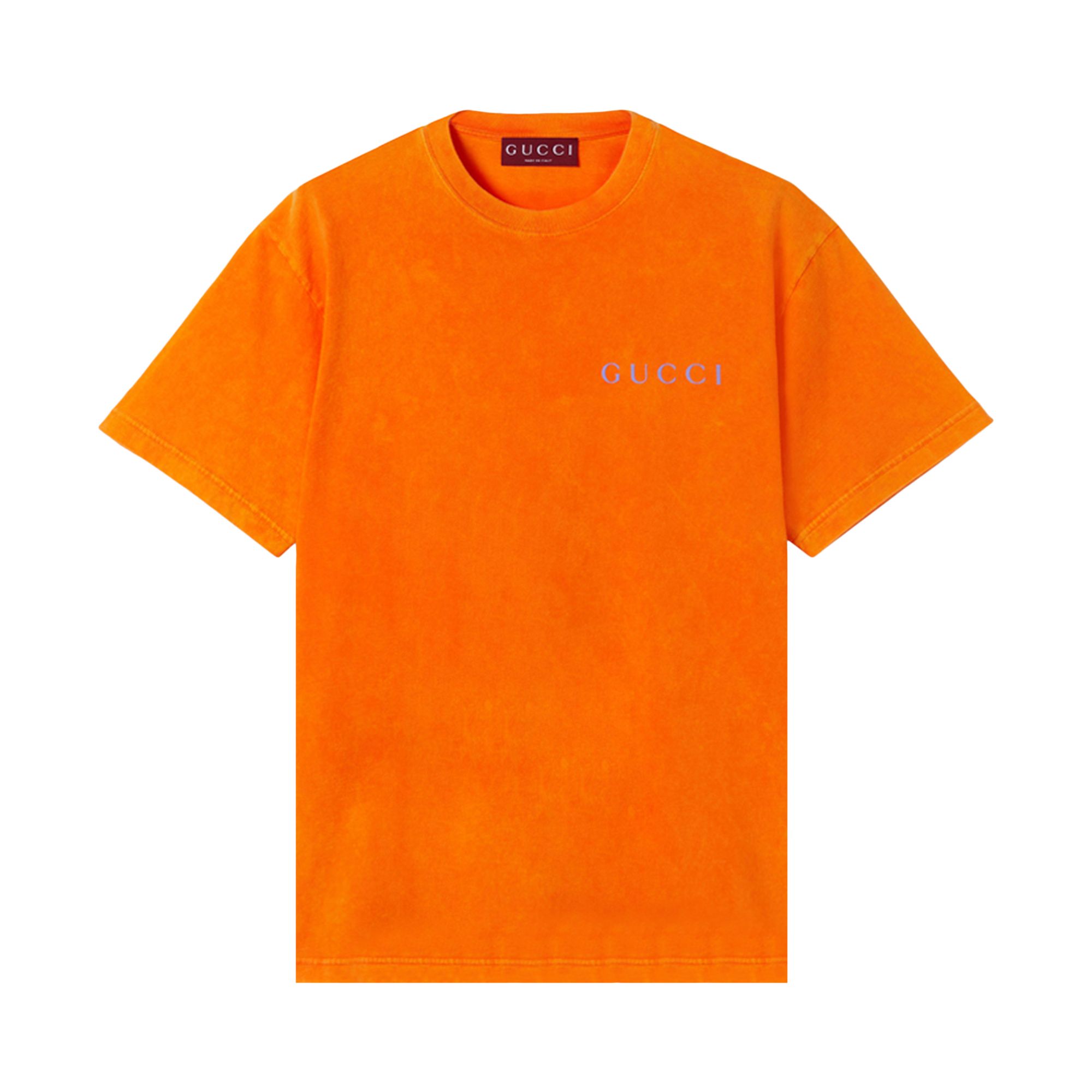 Pre-owned Gucci Printed Jersey T-shirt 'orange' | Men's Size Xl
