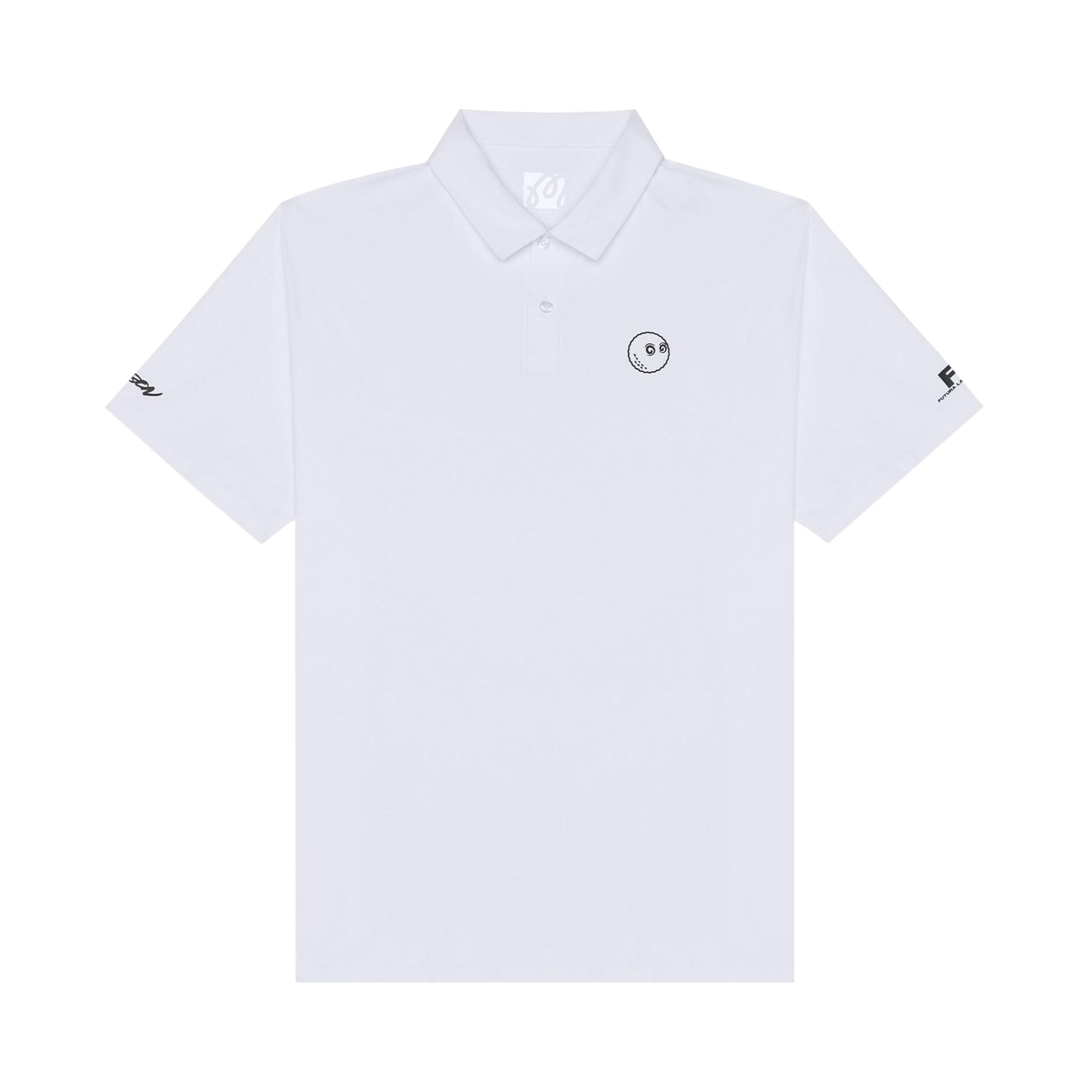 Pre-owned Malbon X Futura Poly Performance Polo 'white' | Men's Size M