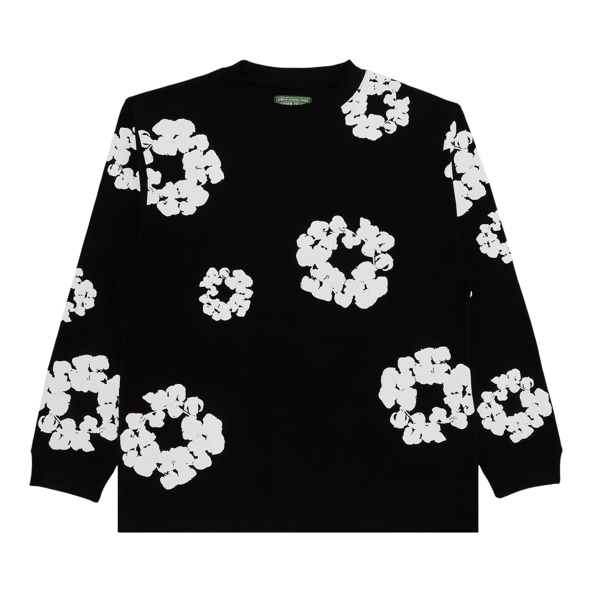 Pre-owned Denim Tears Long-sleeve Wreath Tee 'black' | Men's Size Xxl