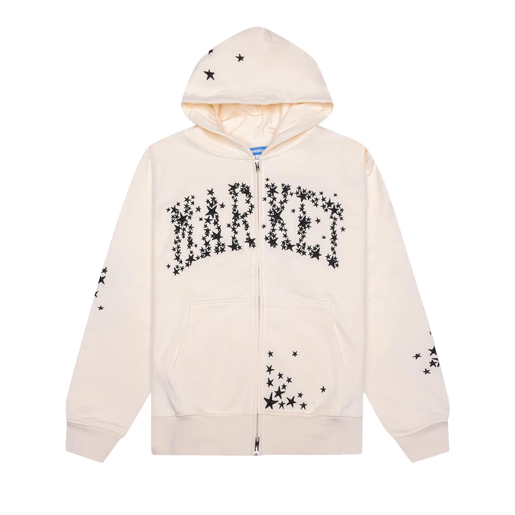 Pre-owned Market Galaxy Arc Zip Hoodie 'unbleached Cotton' | White | Men's Size Xxl