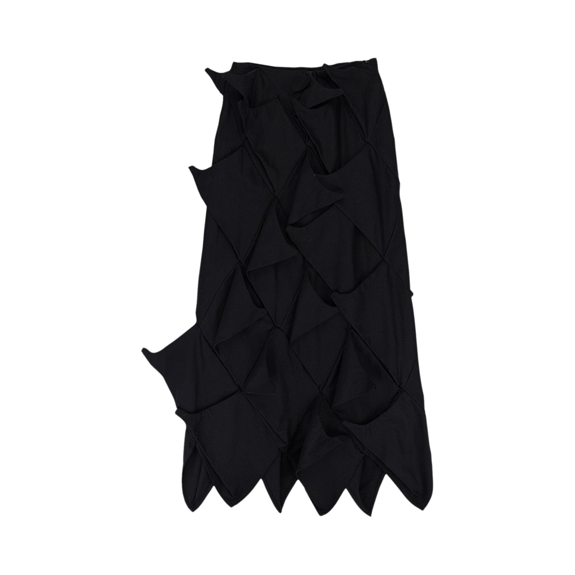 Pre-owned Paula Canovas Del Vas Organic Denim Pincho Skirt 'black' | Women's Size S
