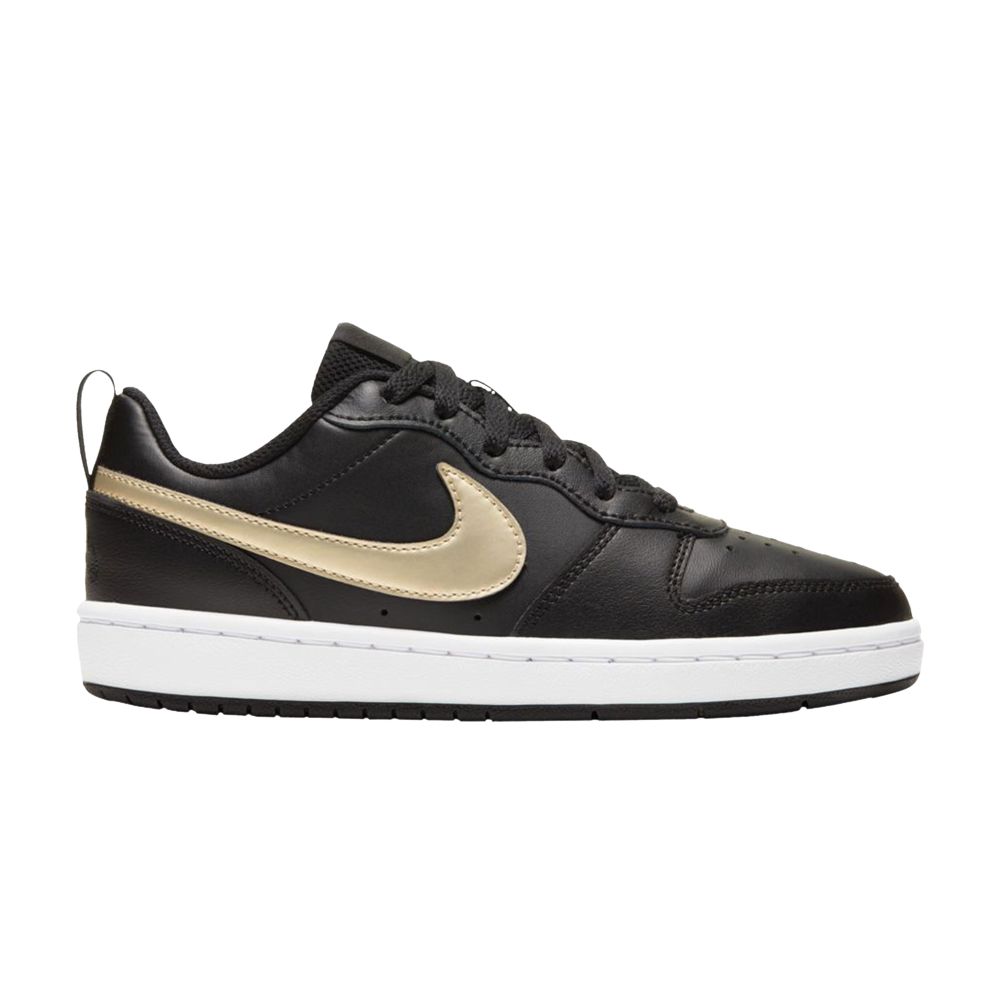 Pre-owned Nike Court Borough Low 2 Gs 'black Metallic Gold Star' | Kid's Size 5