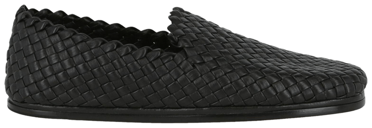 Bottega Veneta Intrecciato Leather Loafers Black