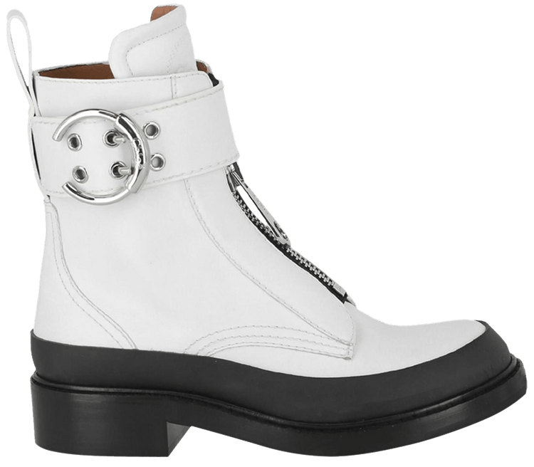 Chloe Chloe Wmns Roy Leather Ankle Boot Natural White