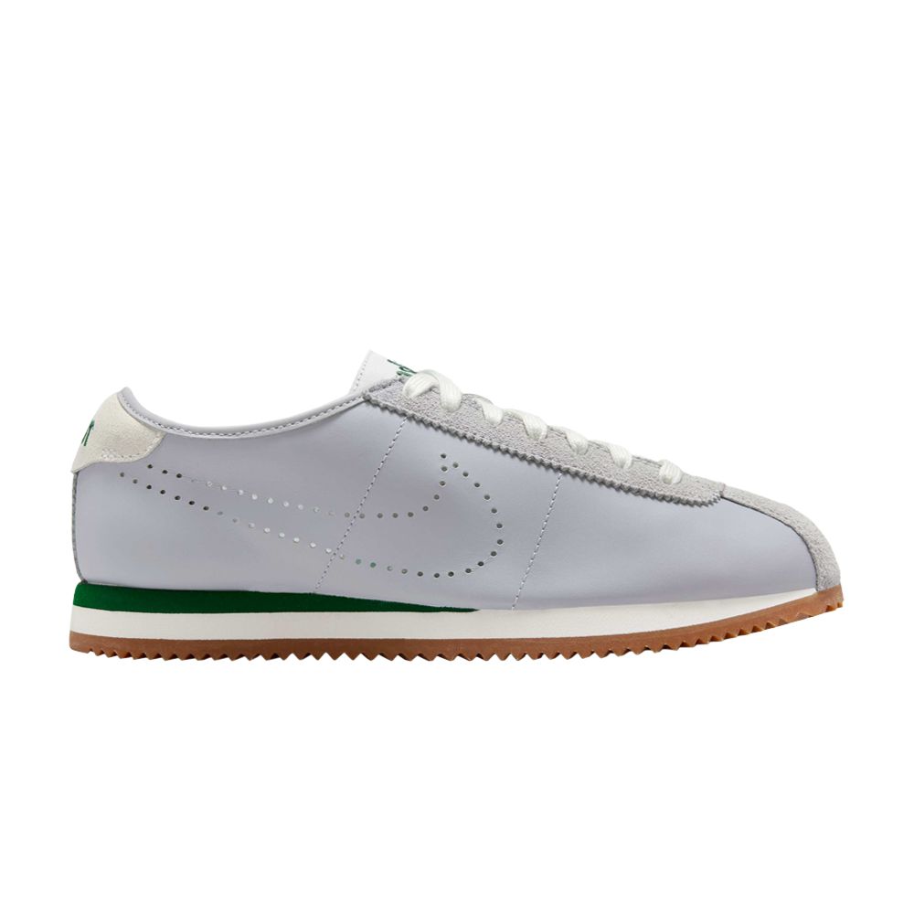 Pre-owned Nike Wmns Cortez Leather 'wolf Grey Perforated Swoosh' | Women's Size 6