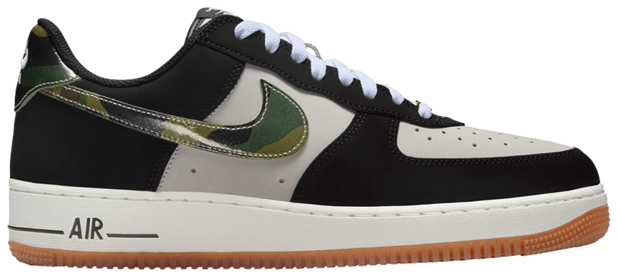 Nike Air Force 1 Low Black Patent Camo Swoosh