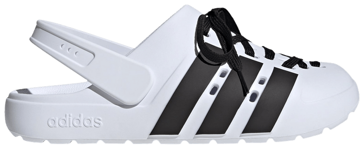 Buy Adilette Clog 2.0 'White Black Laces' - JR4027 | GOAT