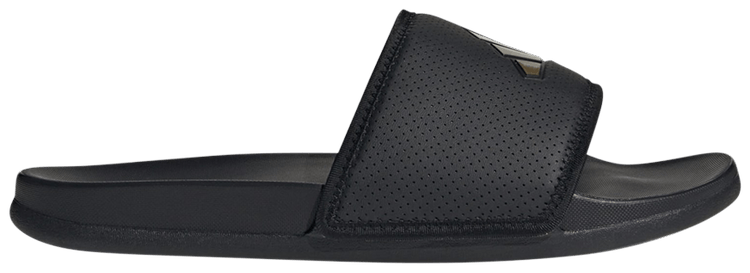 Adidas Adilette Comfort Slide Black Gold Metallic