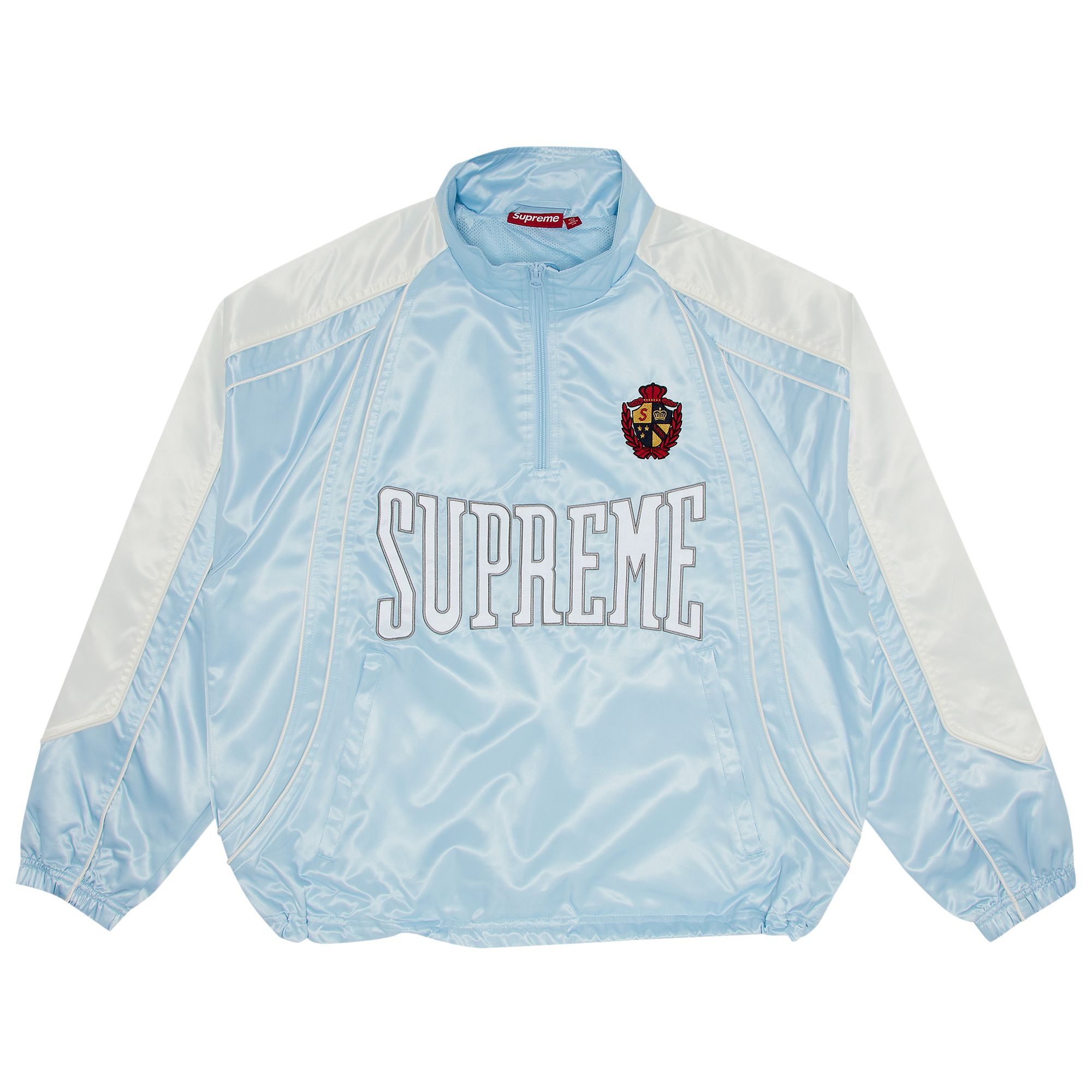 Pre-owned Supreme Satin Piping Pullover 'light Blue' | Men's Size S