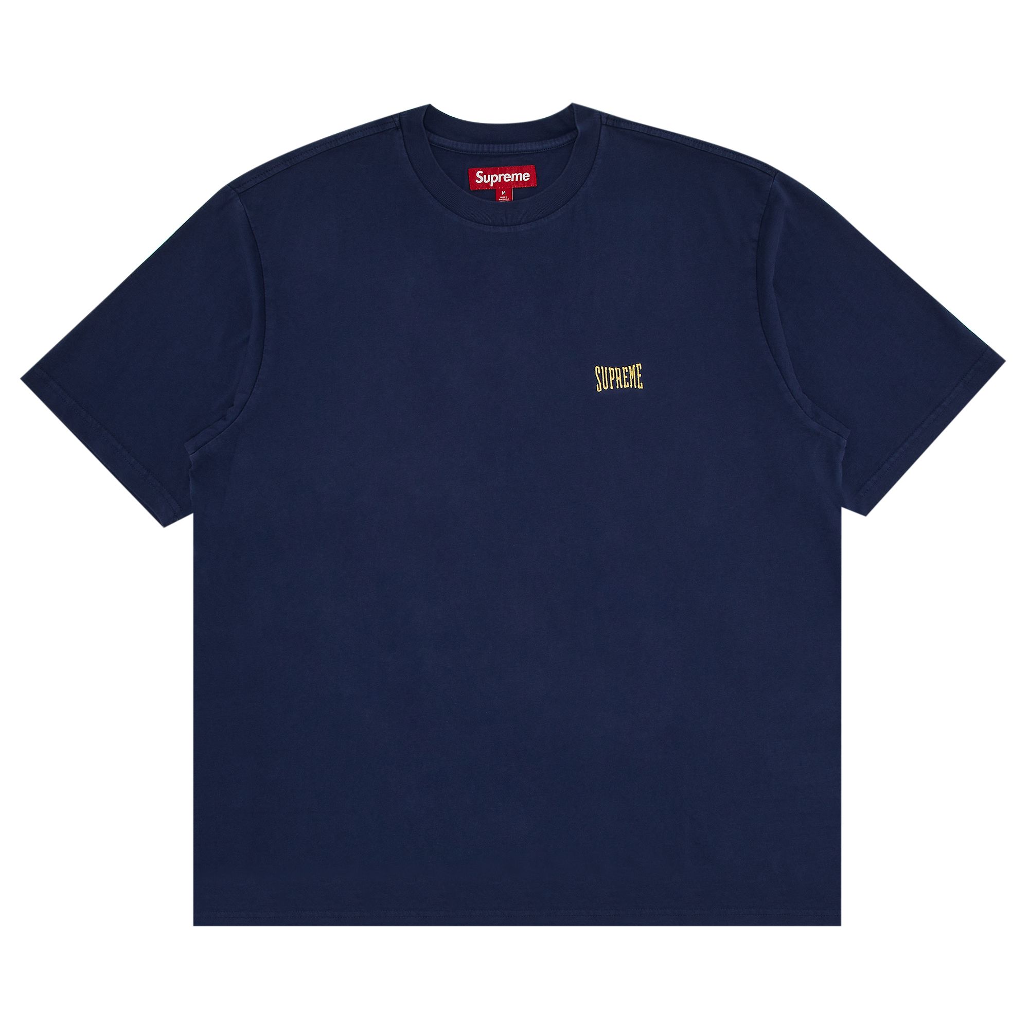 Pre-owned Supreme Warm Up Washed Short-sleeve Top 'navy' | Blue | Men's Size Xxl