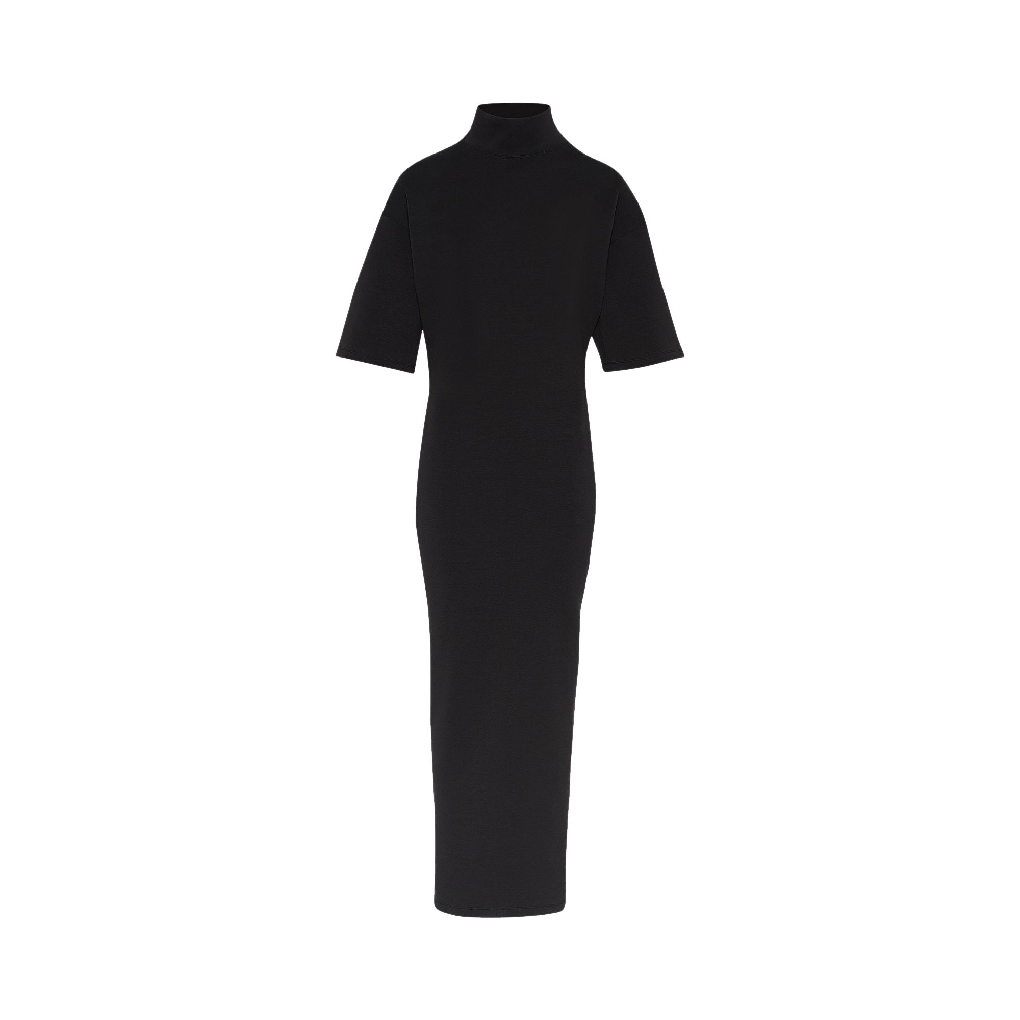 Pre-owned Jean Paul Gaultier Printed High Neck Long Dress 'black/dark Grey' | Women's Size M