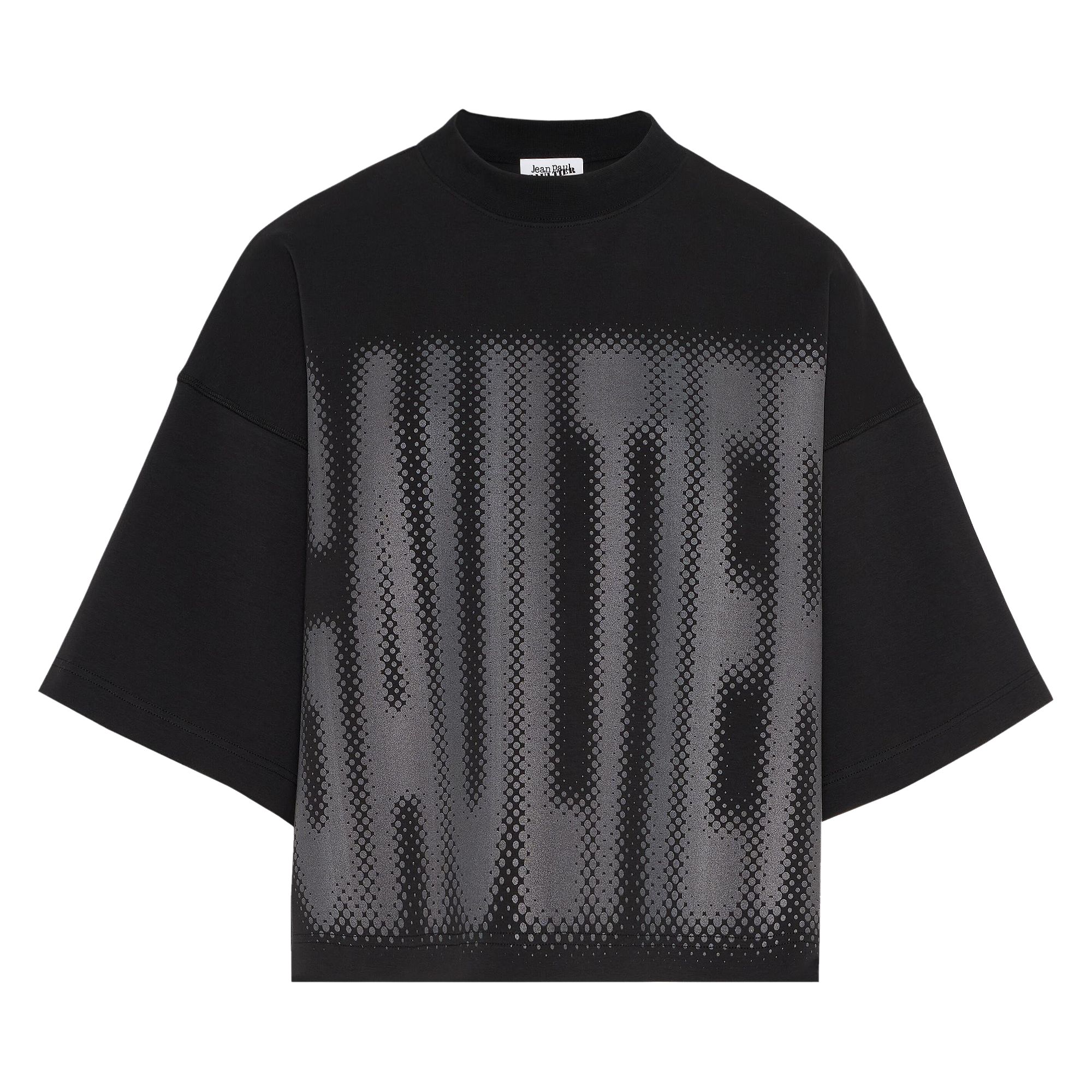 Pre-owned Jean Paul Gaultier Cropped T-shirt 'black/dark Grey' | Women's Size S
