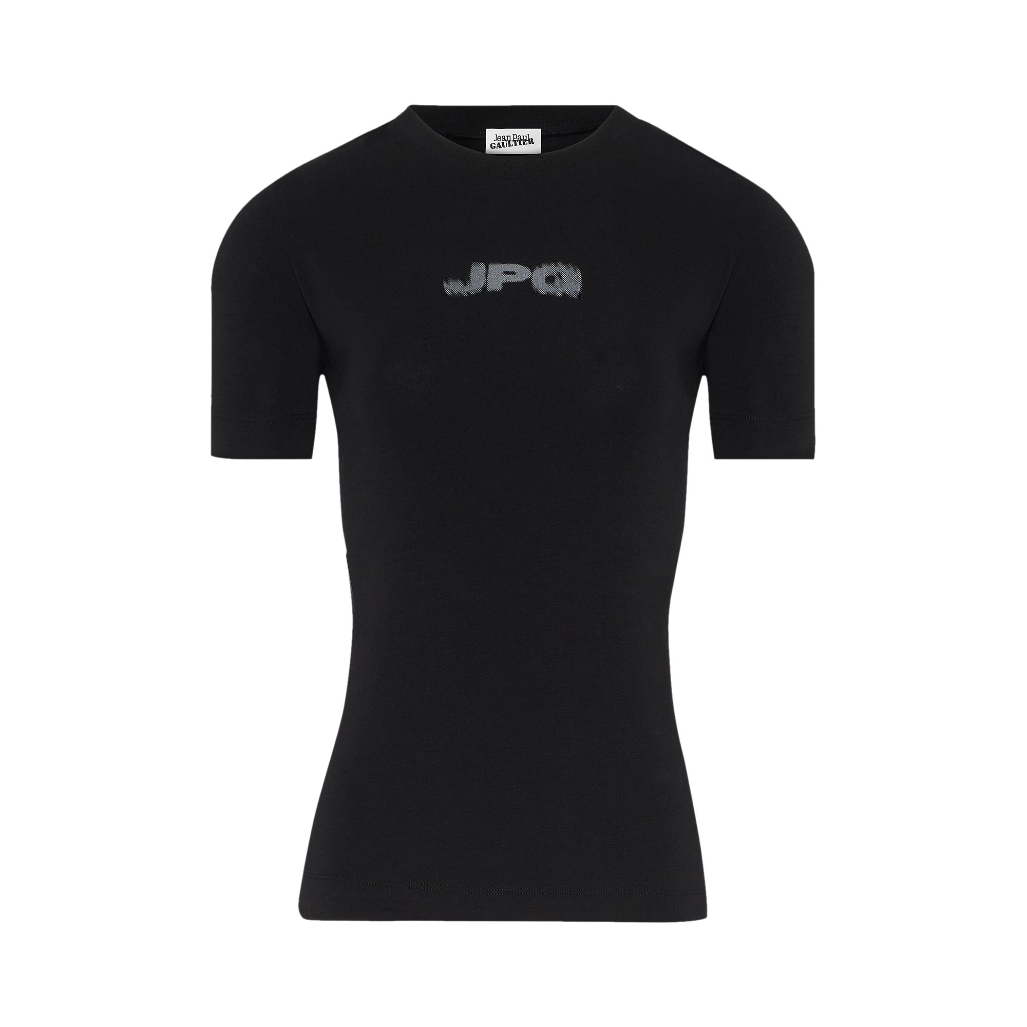 Pre-owned Jean Paul Gaultier Printed Baby Tee 'black/dark Grey' | Women's Size S