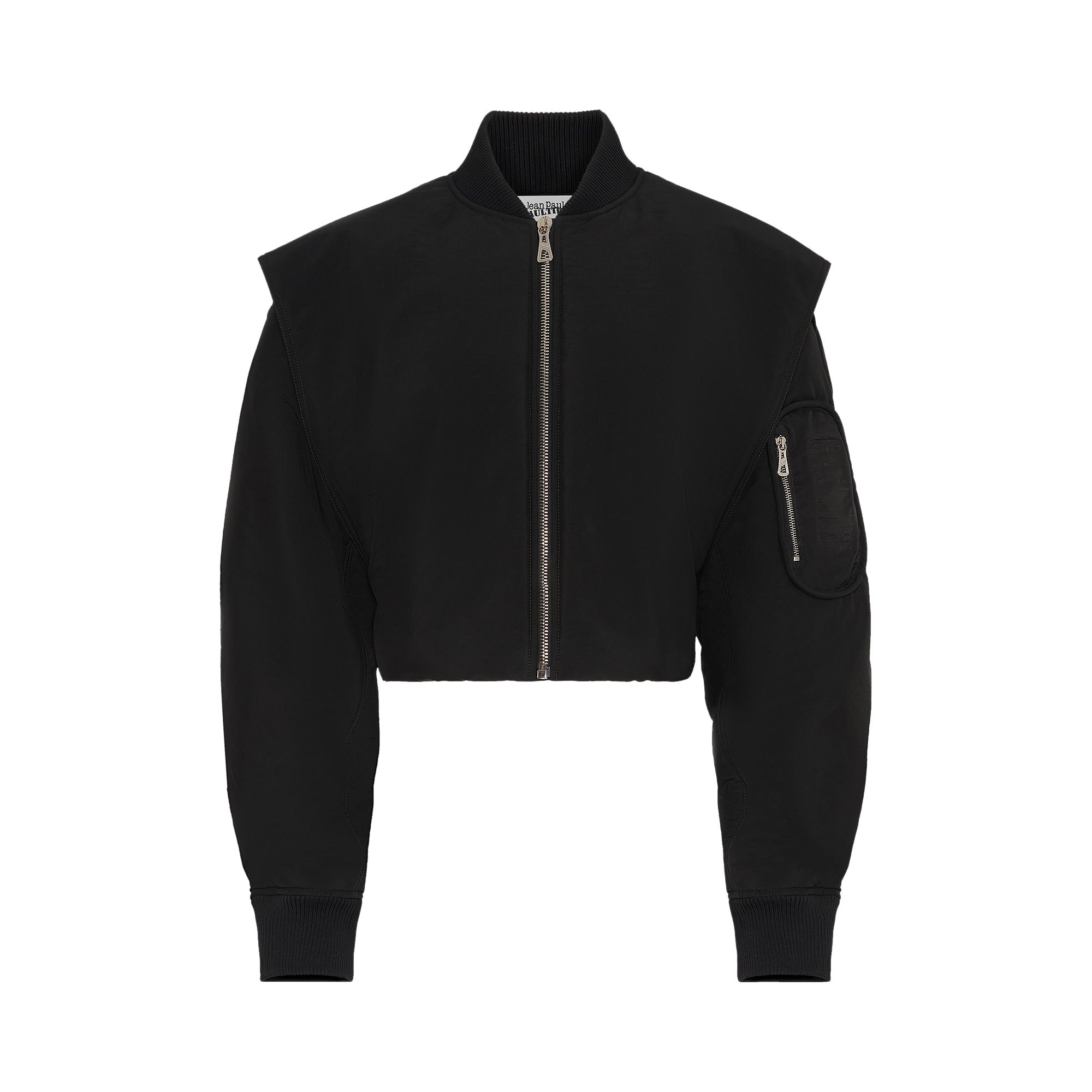 Pre-owned Jean Paul Gaultier Hidden Hood Detail Bomber 'black' | Women's Size Xl