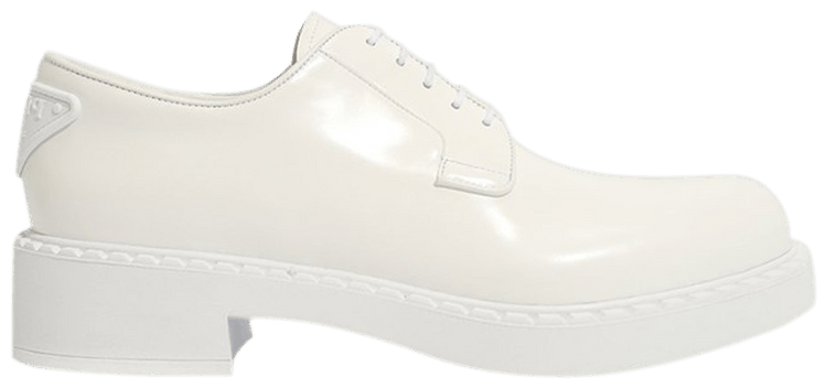 Prada Wmns Brushed Spazzolato Leather Derby White