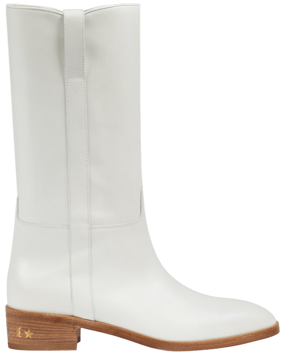 Gucci Leather Mid Calf Boot White