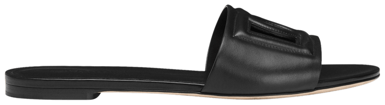 サンダル・ミュール DOLCE  GABBANA Women Sandals CQ0436 AY329 80999 Black Satin sandals with gemstone embellishment in Black for Women
