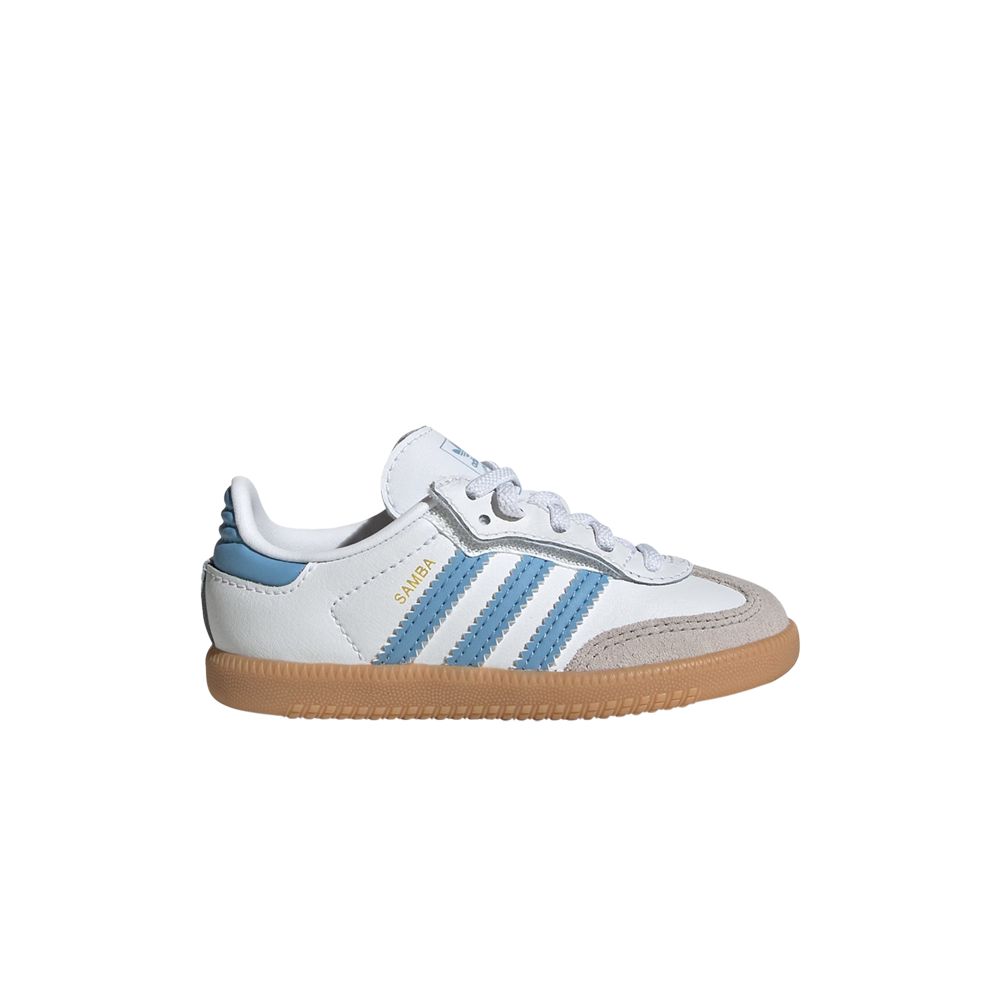 adidas Samba OG Comfort Closure EL I 'White Ash Blue Gum' | Infant Size 8 - JQ3189